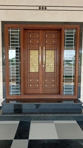 Brass-Adorned Door