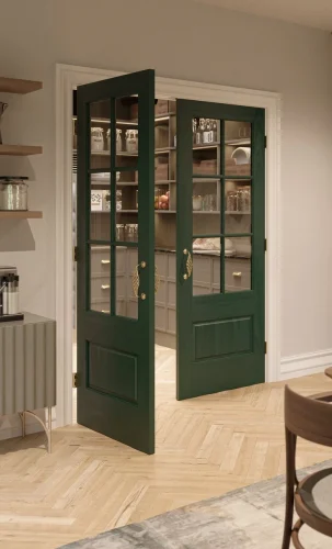 Glass and Wood Combination Doors