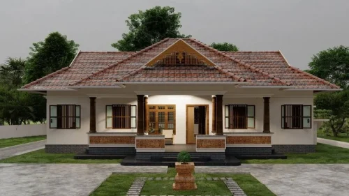 Symmetrical Kerala Home Design