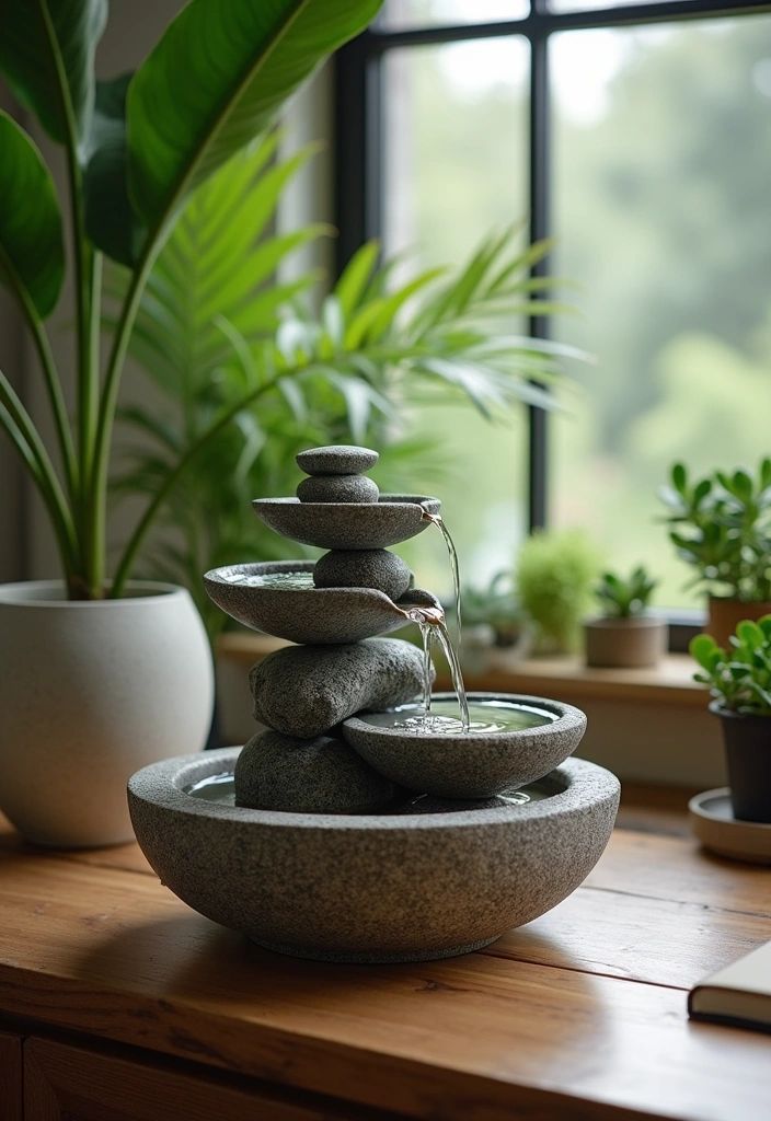 Frequently Asked Questions (FAQs)  Q1. What type of indoor water fountain design is suitable for a small apartment?
A: Compact tabletop and wall-mounted fountains are ideal for small spaces. They don’t occupy much space, but they still bring calm and style.  Q2. Do indoor water fountains require a lot of maintenance?
A: Most water fountains just need regular water changes and occasional pump cleaning. But this keeps the water fresh and prevents algae buildup. So, all you need to do is regular cleaning, and it will be perfect for decades.  Q3. Do indoor water fountains improve the atmosphere of the house?
A: Yes, indoor fountains do improve the overall atmosphere of the house. The gentle sound of flowing water masks background noise and can help you focus better. It also reduces stress during work hours.  Q4. Which is the better option, a floor-standing or a wall-mounted fountain?
A: It depends upon your overall interiors. Floor-standing fountains make a bold statement in larger rooms, and wall-mounted fountains save space and create a sleek look.
