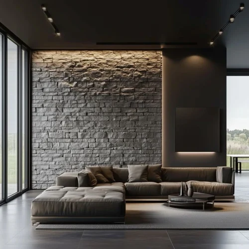 Stamped Concrete Wall Pattern